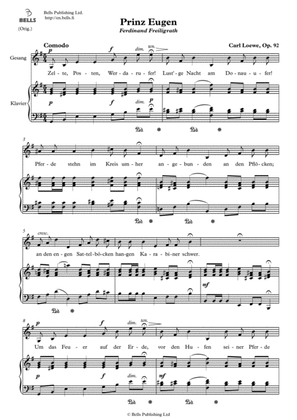 Prinz Eugen, Op. 92 (Original key. E minor)