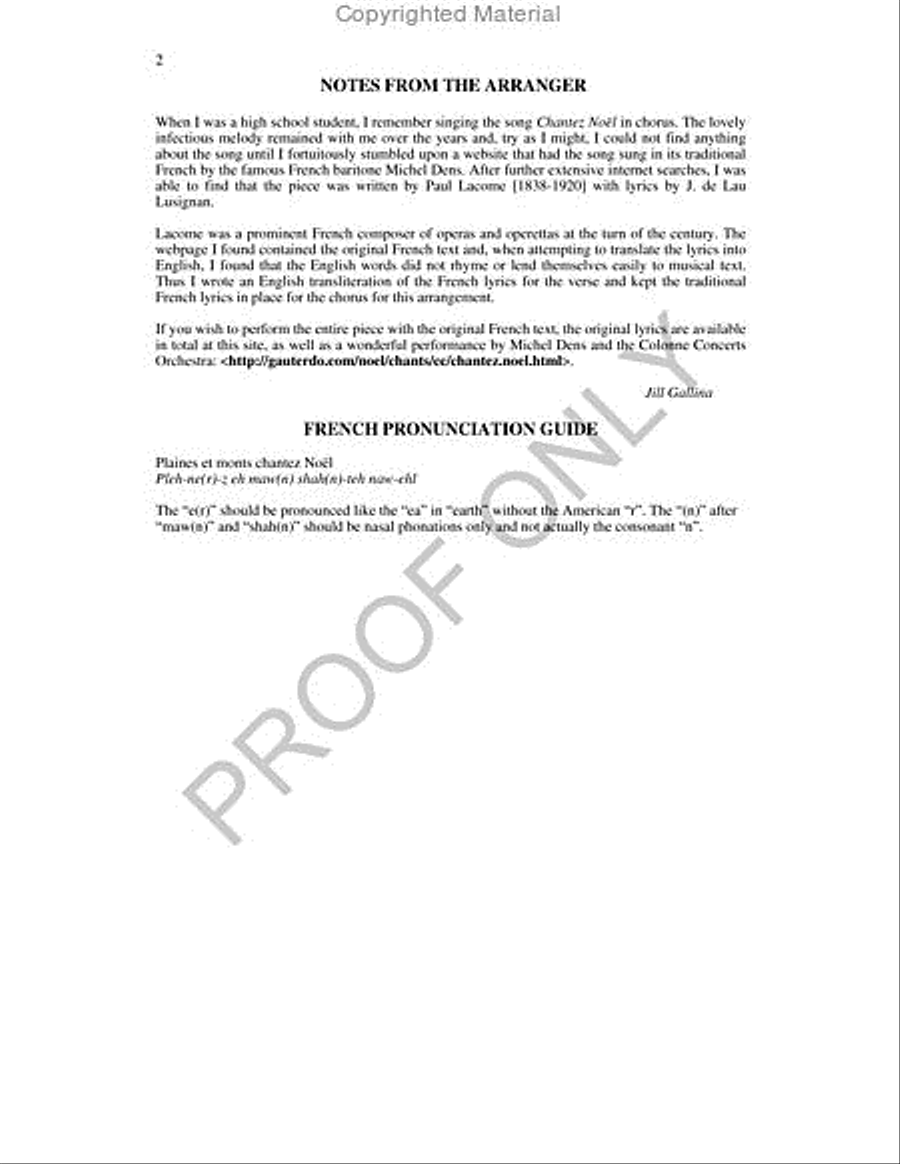 Chantez Noel SSA scores gallery preview page 2