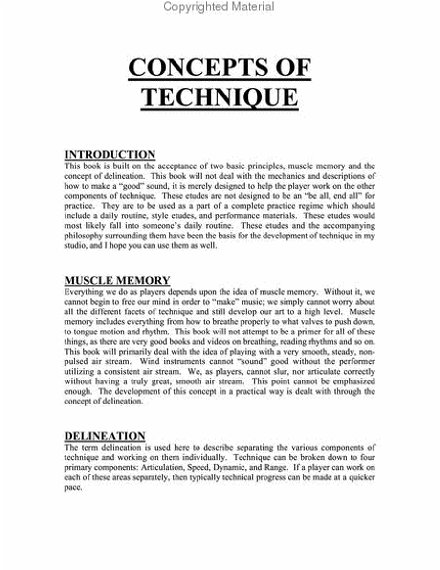 Concepts of Euphonium Technique