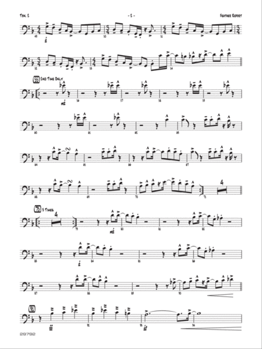 Feather Report: 2nd Trombone Jazz Ensemble scores gallery preview page 2