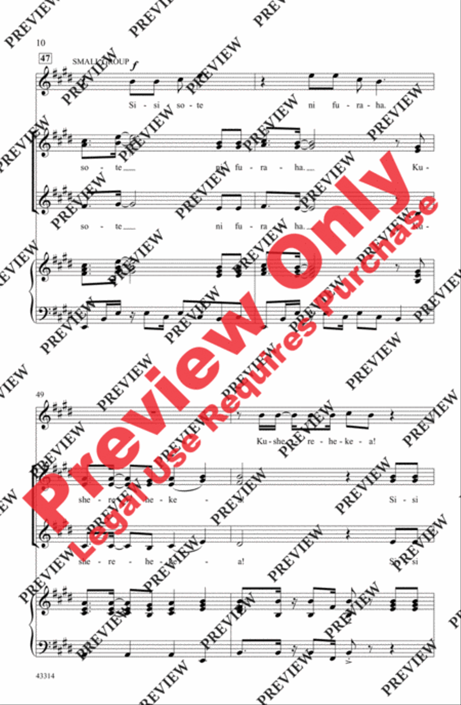Sisi Sote Women's Choir scores gallery preview page 10