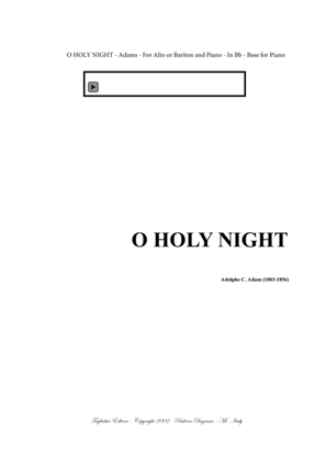 Book cover for O HOLY NIGHT - Adam - For Alto (or Bariton) and Piano - In Bb