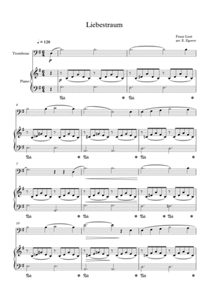 Liebestraum (Dream Of Love), Franz Liszt, For Trombone & Piano