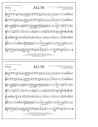ALL IN (arr. Tom Wallace) - F Horn
