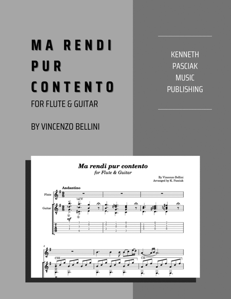 Ma rendi pur contento (for Flute or Violin & Guitar) image number null