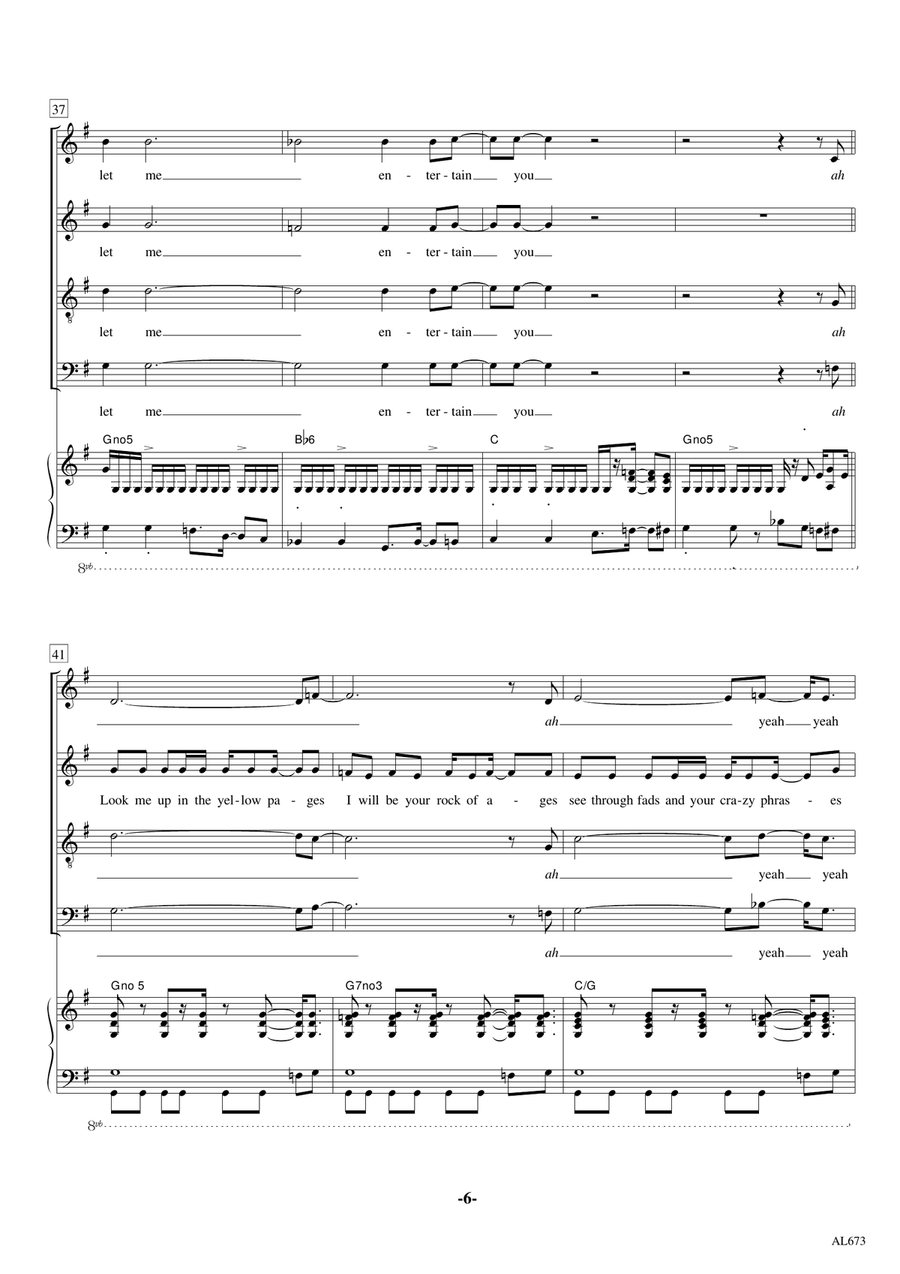 Let Me Entertain You Divisi scores gallery preview page 6