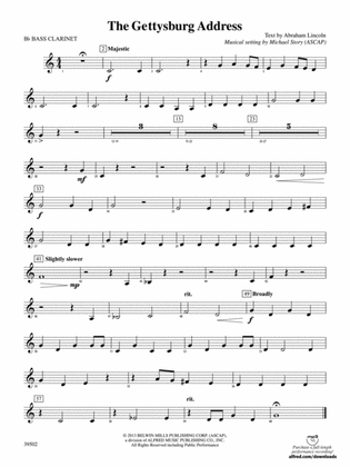 The Gettysburg Address: B-flat Bass Clarinet
