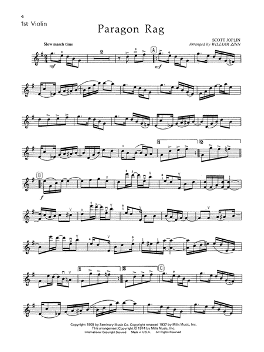 Ragtime Favorites for Strings String Orchestra scores gallery preview page 7
