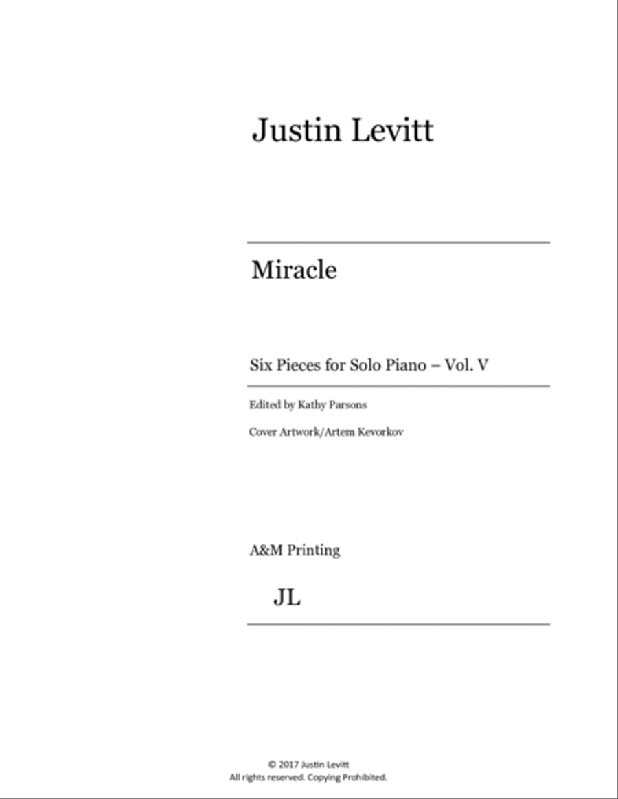 Justin Levitt Piano Solos - Miracle (Vol. V) Piano Solo scores gallery preview page 3