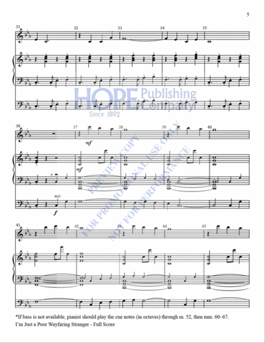 I'm Just a Poor Wayfaring Stranger I'm Just a Poor Wayfaring Stranger Handbell Choir scores gallery preview page 6
