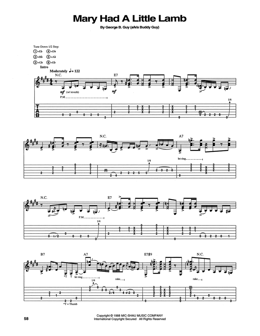 Mary Had A Little Lamb Acoustic Guitar scores gallery preview page 1