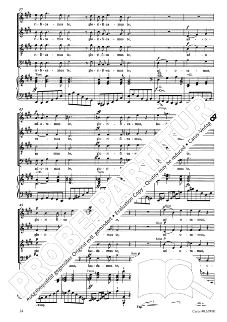 Mass in A flat major (Messe in As) 4-Part scores gallery preview page 15