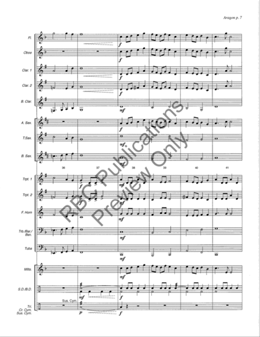 Aragon Concert Band scores gallery preview page 10