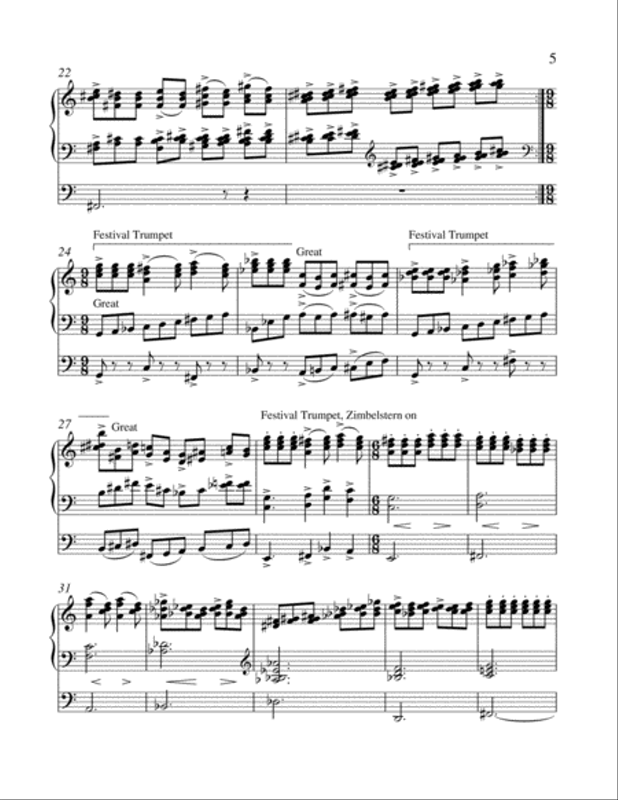 Triptych for Organ and Orchestra: Angelus Organ Solo scores gallery preview page 3