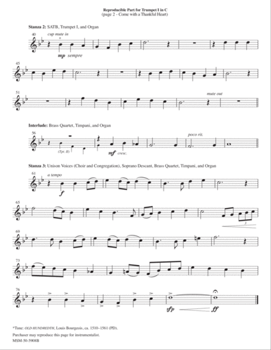 Come with a Thankful Heart Choir scores gallery preview page 4