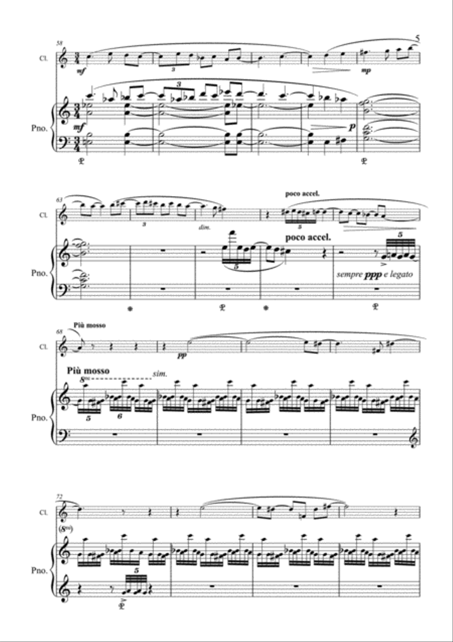 Murray - Solus - Clarinet & Piano Clarinet Solo scores gallery preview page 5