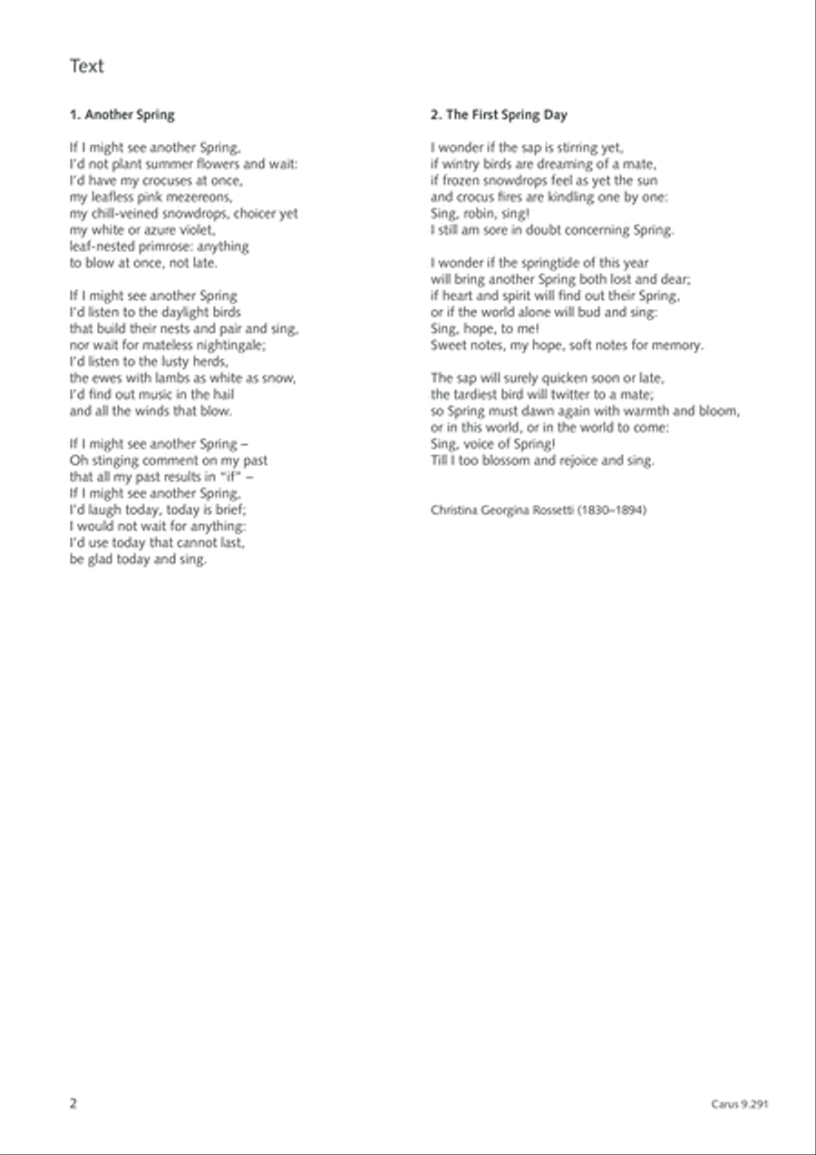 Two Songs of Spring SSAATTBB scores gallery preview page 3