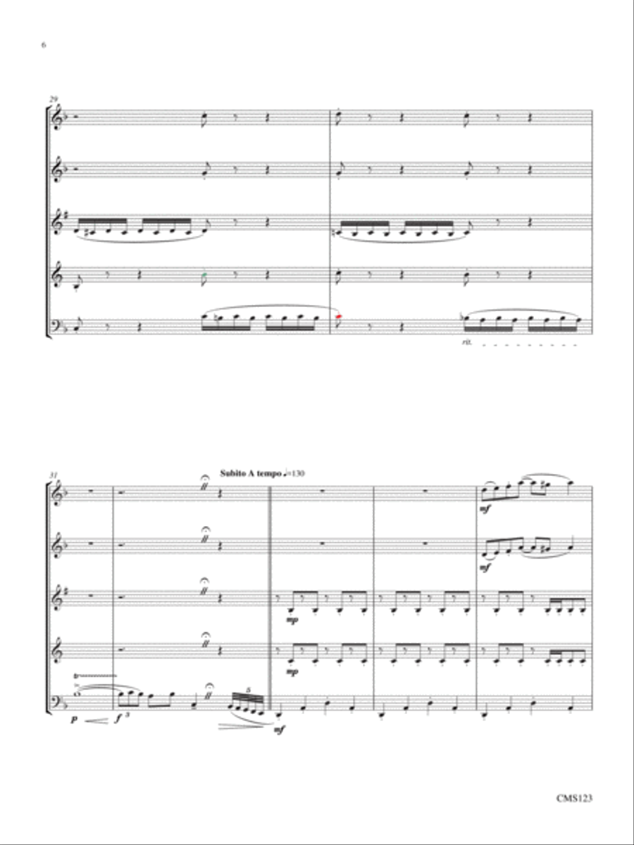 Cops & Robbers: a merry chase Woodwind Quintet scores gallery preview page 6