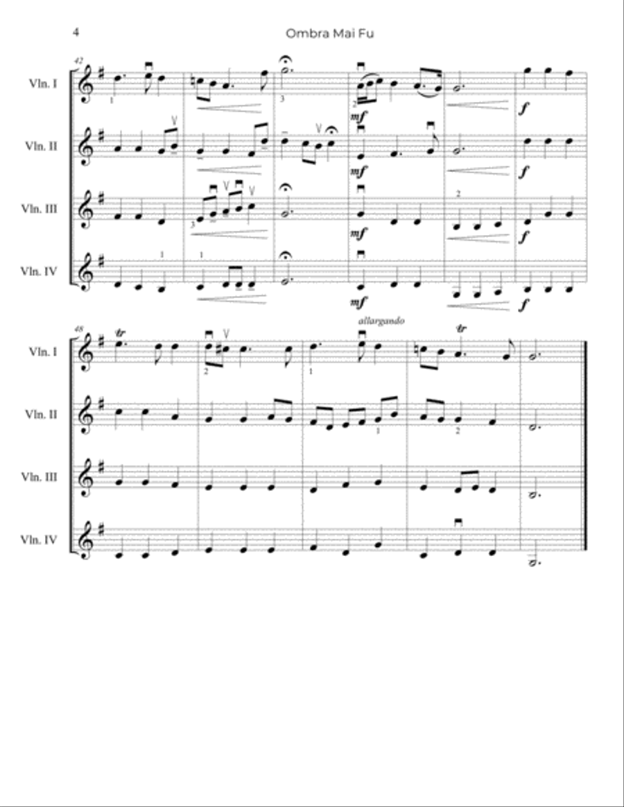Handel: Ombra mai fu, Largo from 