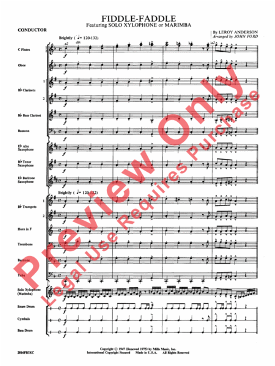 Fiddle-Faddle Concert Band scores gallery preview page 4