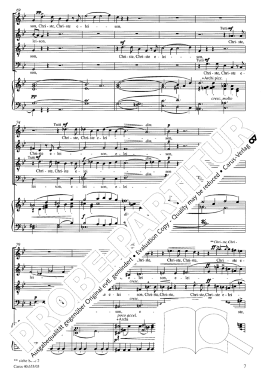 Mass in D Major (Missa in D) 4-Part scores gallery preview page 8