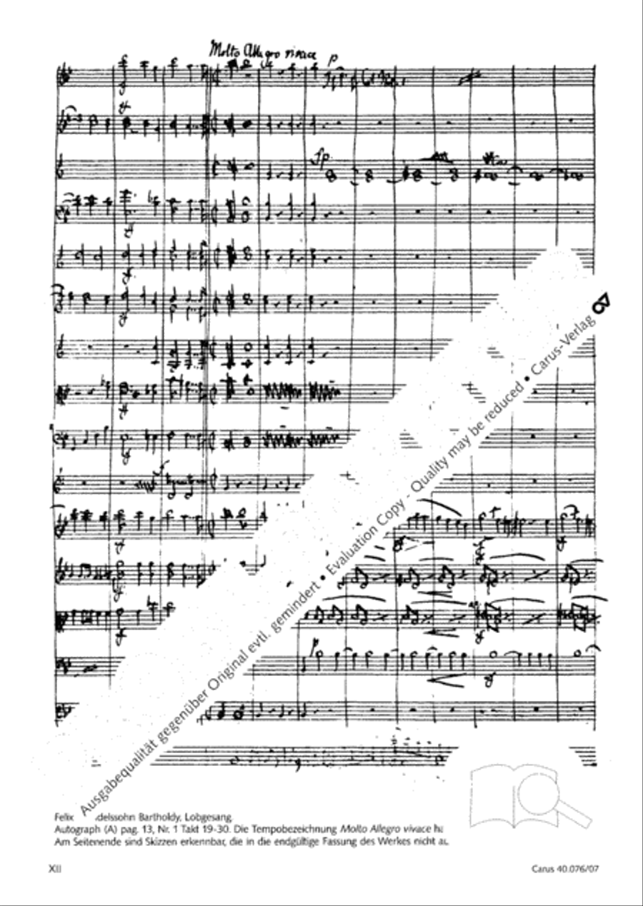 Hymn of Praise, MWV A 18 SSAATB scores gallery preview page 13