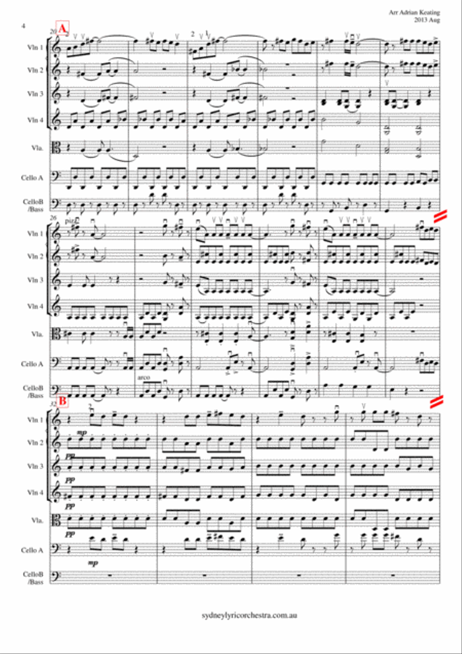 Mamma Mia String Orchestra scores gallery preview page 4