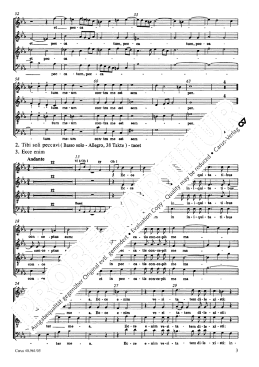 Miserere in C minor 4-Part scores gallery preview page 4