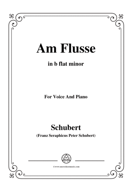 Schubert-Am Flusse (By the River),D.160,in b flat minor,for Voice&Piano image number null