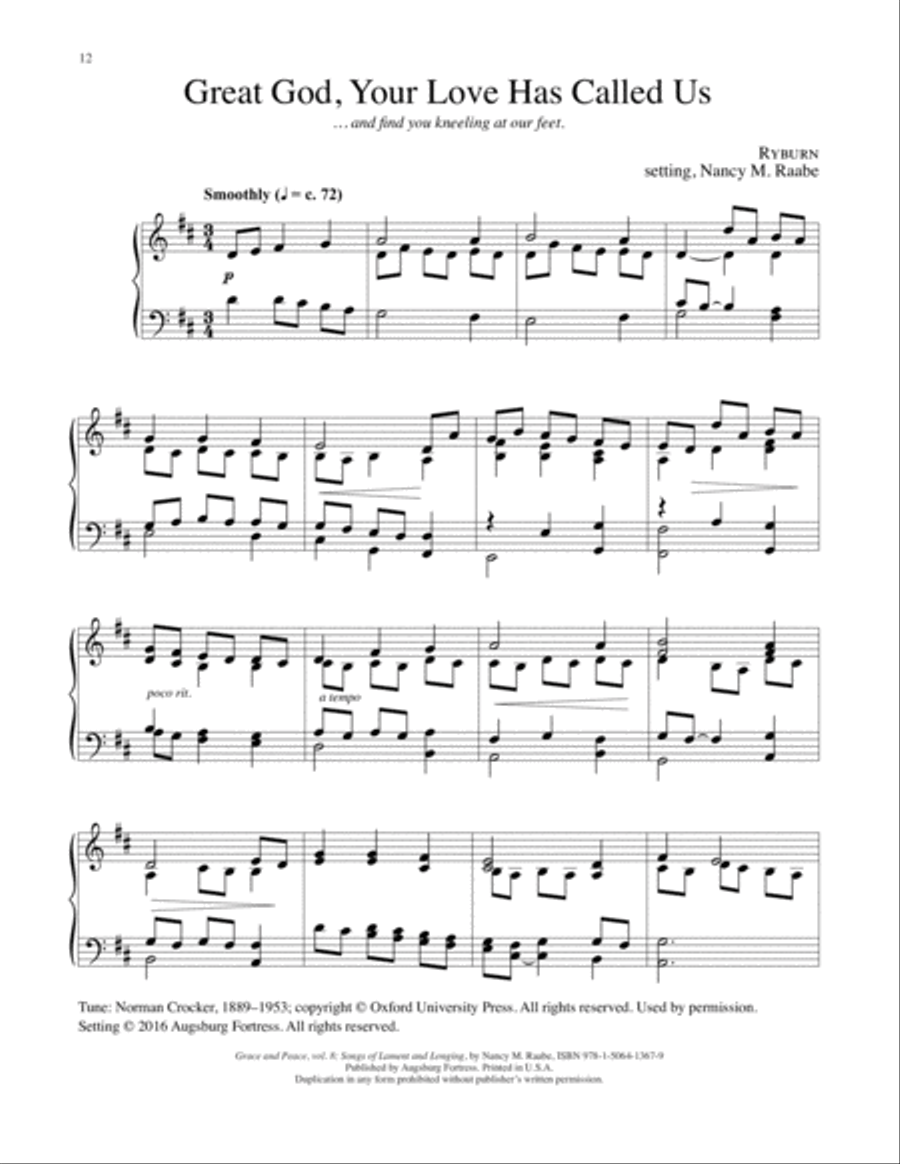 Grace and Peace Vol 8 Songs of lament and Longing Piano Solo scores gallery preview page 13