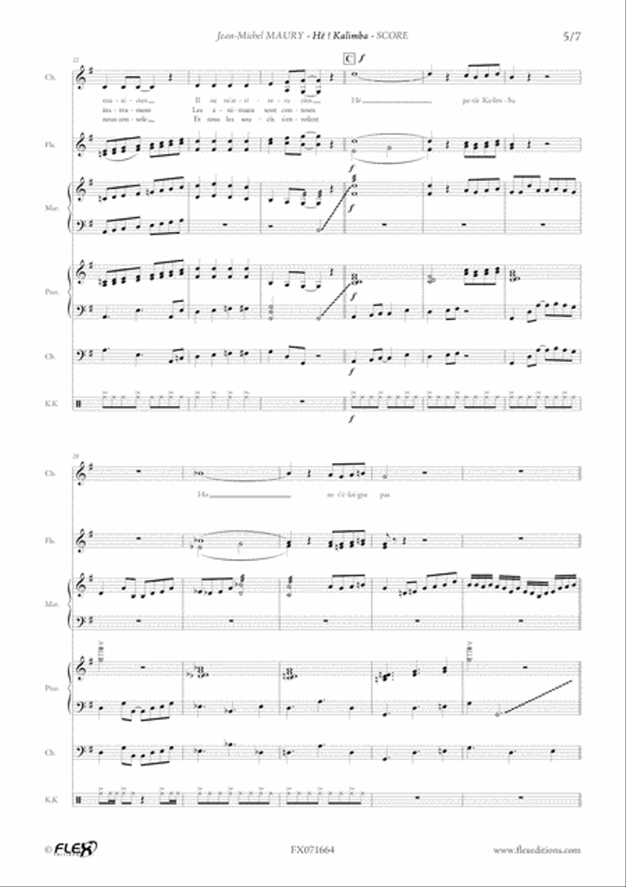 He! Kalimba! Children's Choir scores gallery preview page 5