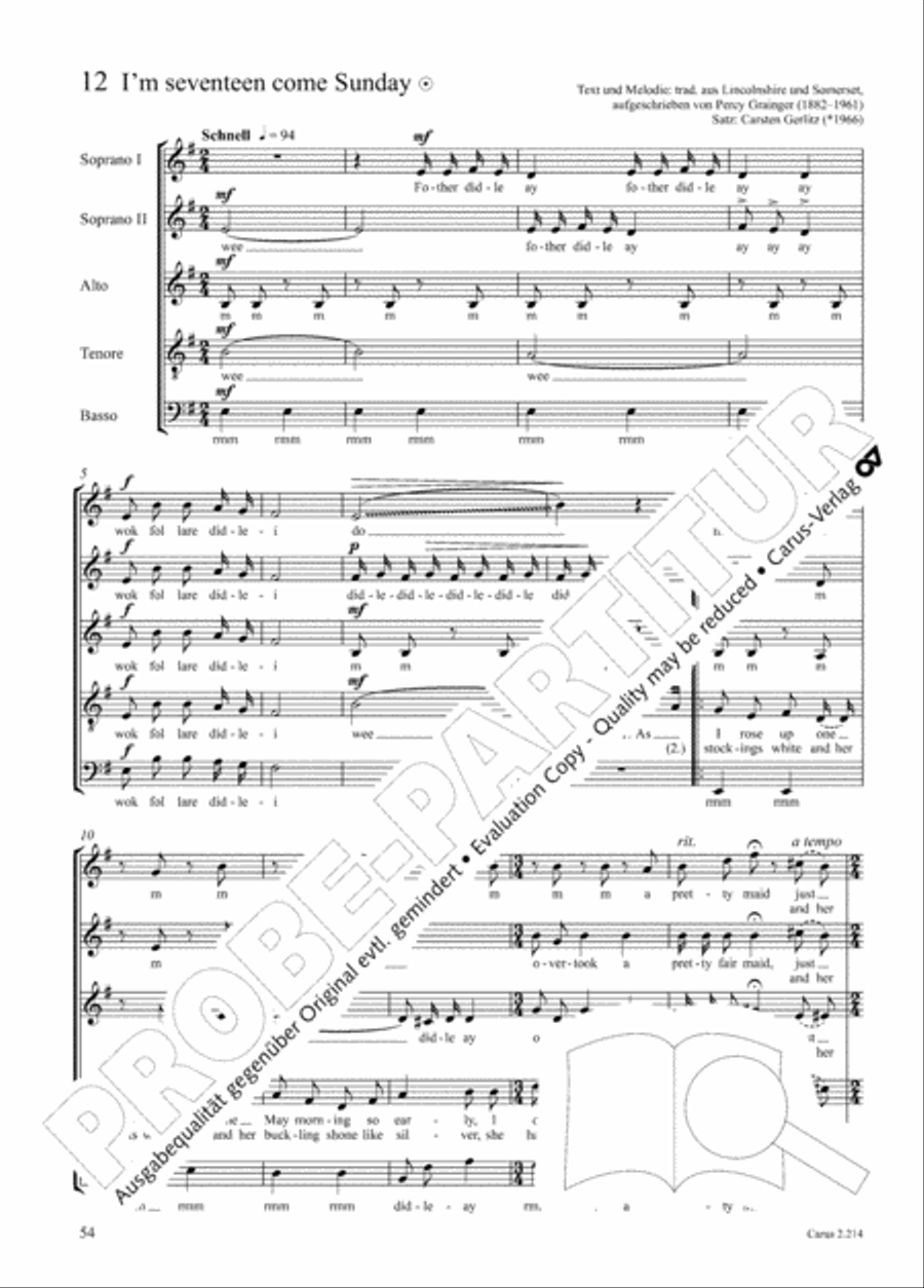 Choral Collection Folk Songs Choir scores gallery preview page 30