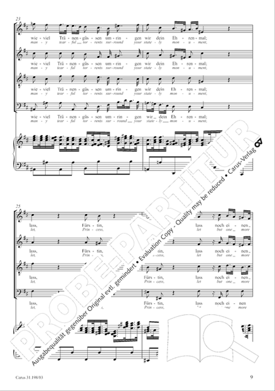 Let, Princess, let but one more ray (Lass, Furstin, lass noch einen Strahl) 4-Part scores gallery preview page 10