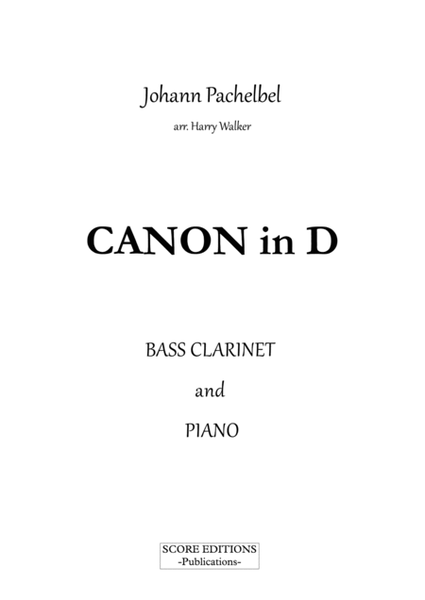 Pachelbel: Canon in D (for Bass Clarinet and Piano) image number null