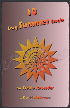 Book cover for 10 Easy Summer Duets for Treble Recorder