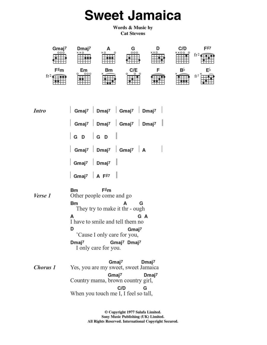 Sweet Jamaica Sweet Jamaica Acoustic Guitar scores gallery preview page 1