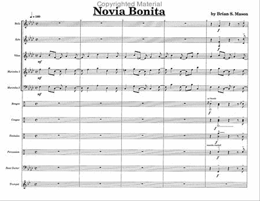Novia Bonita Percussion Ensemble scores gallery preview page 2