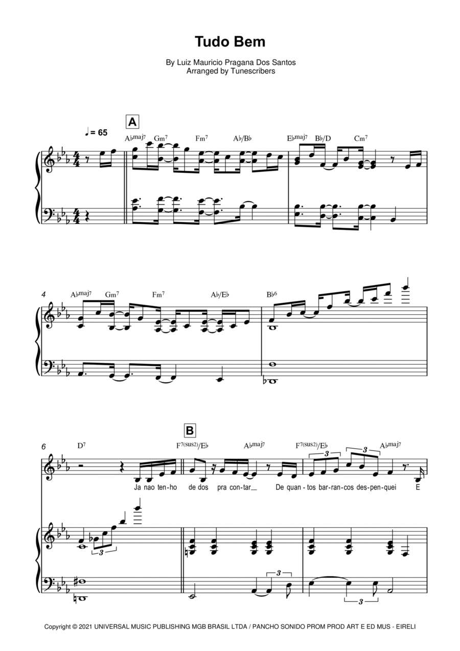 Tudo Bem Voice scores gallery preview page 1
