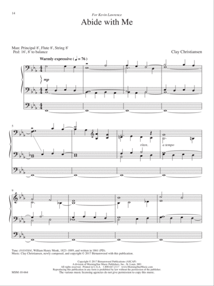 Abide with Me Organ scores gallery preview page 1