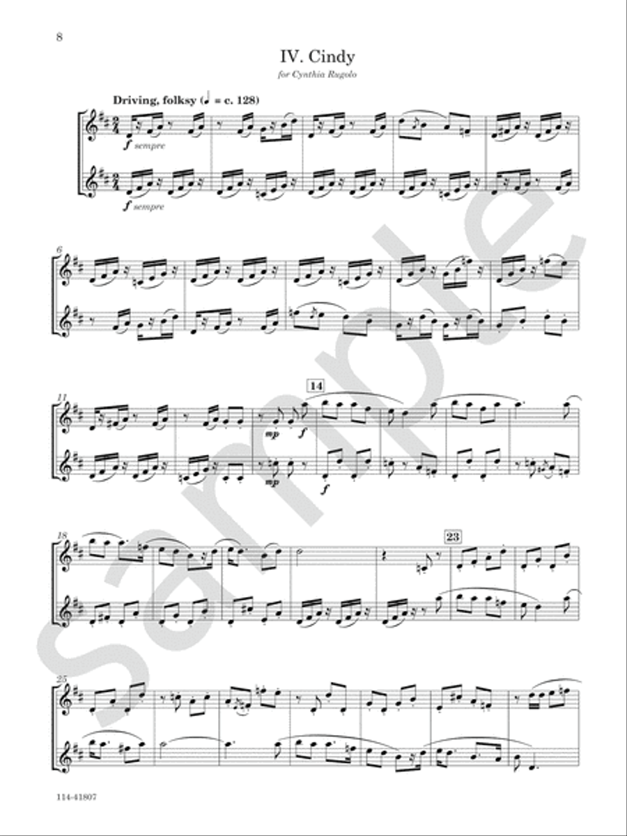 Folk Song Suite Flute Duet scores gallery preview page 6
