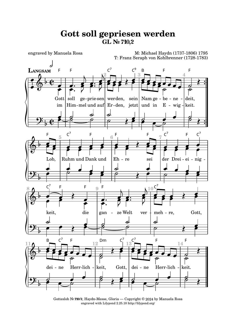 Gotteslob 710 (Haydnmesse) Organ Solo scores gallery preview page 6