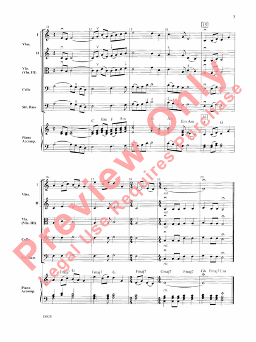 Two Modal Sketches String Orchestra scores gallery preview page 4