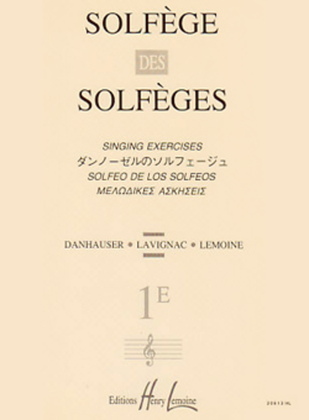 Book cover for Solfege des Solfeges - Volume 1E sans accompagnement
