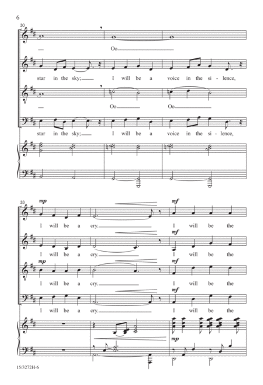 I Will Be the Light 4-Part scores gallery preview page 5