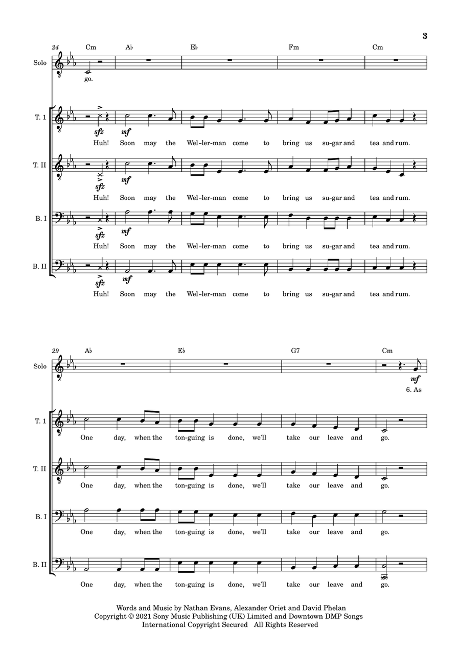 Wellerman Wellerman TTBB scores gallery preview page 4