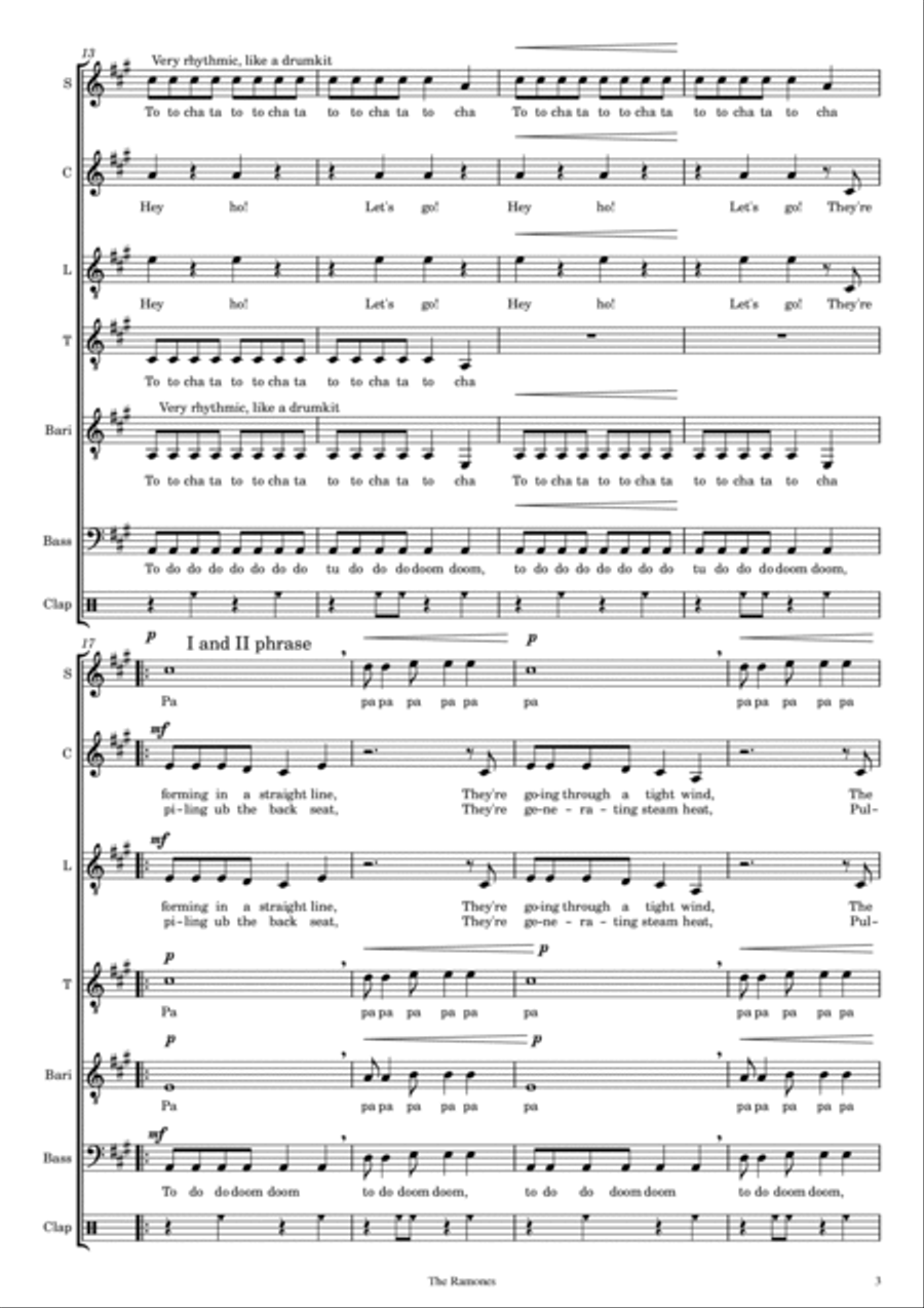 Blitzkrieg Bop Blitzkrieg Bop 4-Part scores gallery preview page 4
