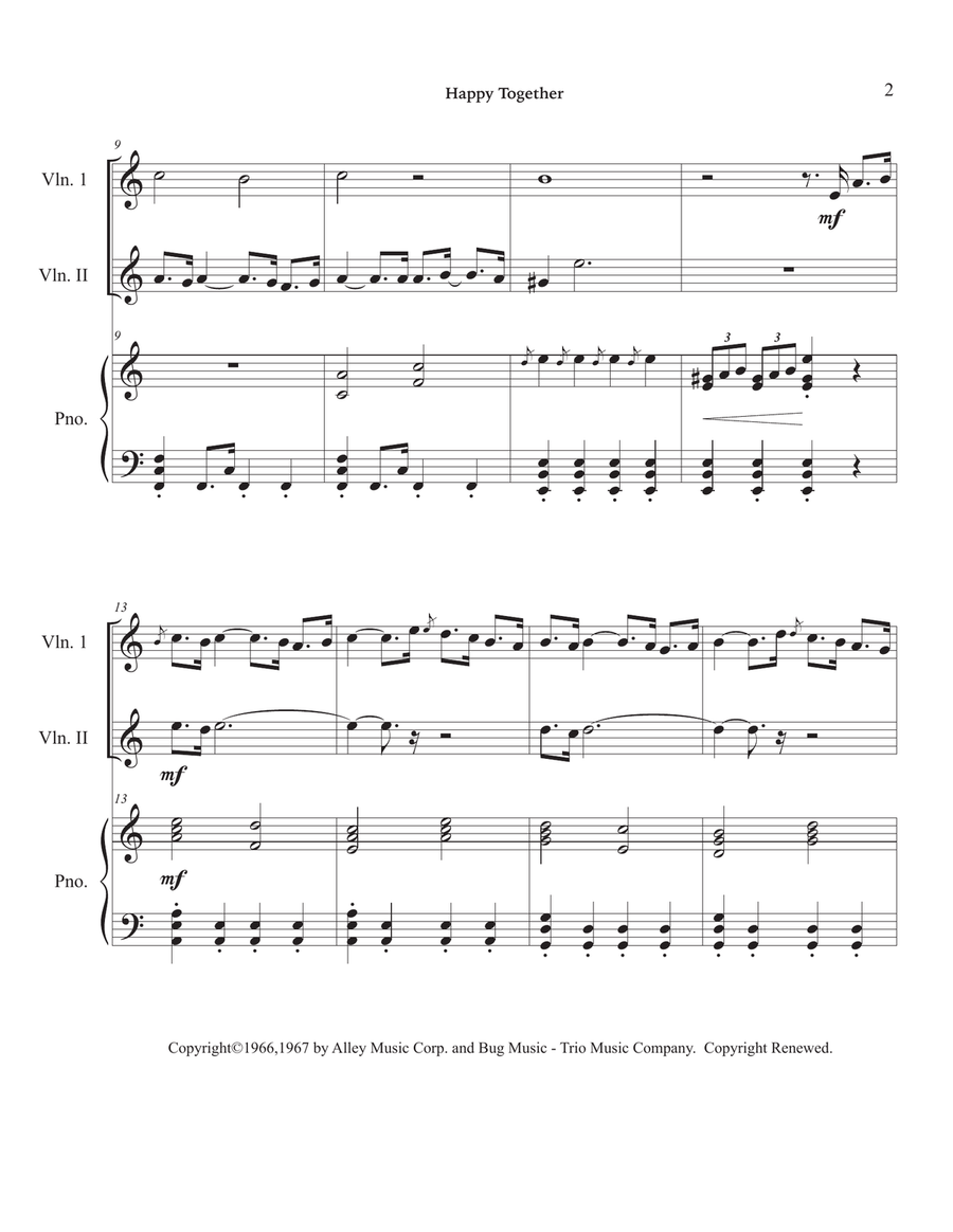 Happy Together String Duet scores gallery preview page 6