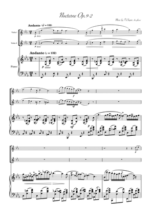 "Nocturne op.9-2" Piano Trio / violin duet