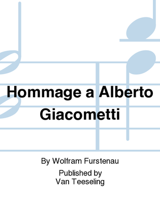 Book cover for Hommage a Alberto Giacometti