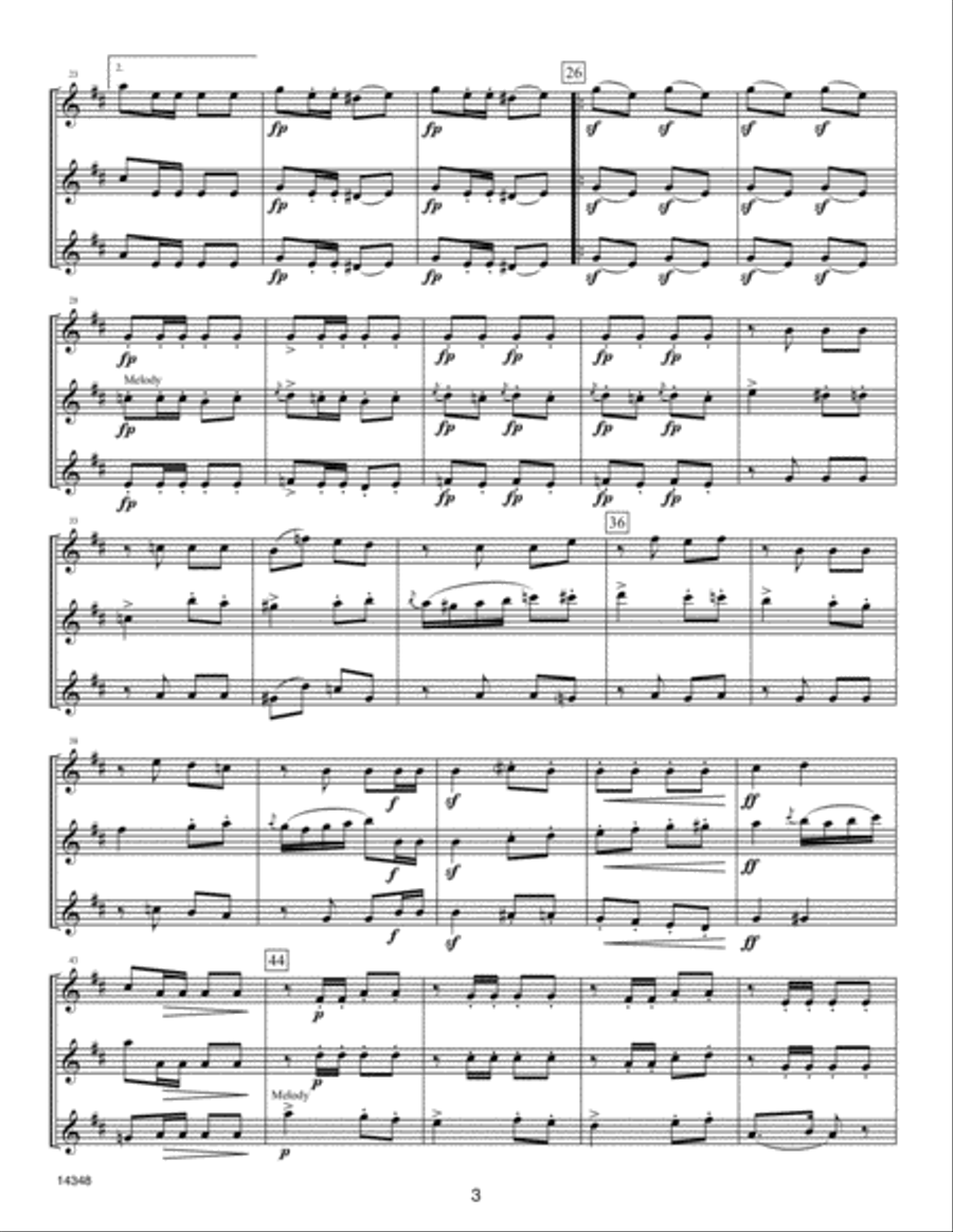 Familiar Classics For Three Flute Trio scores gallery preview page 5